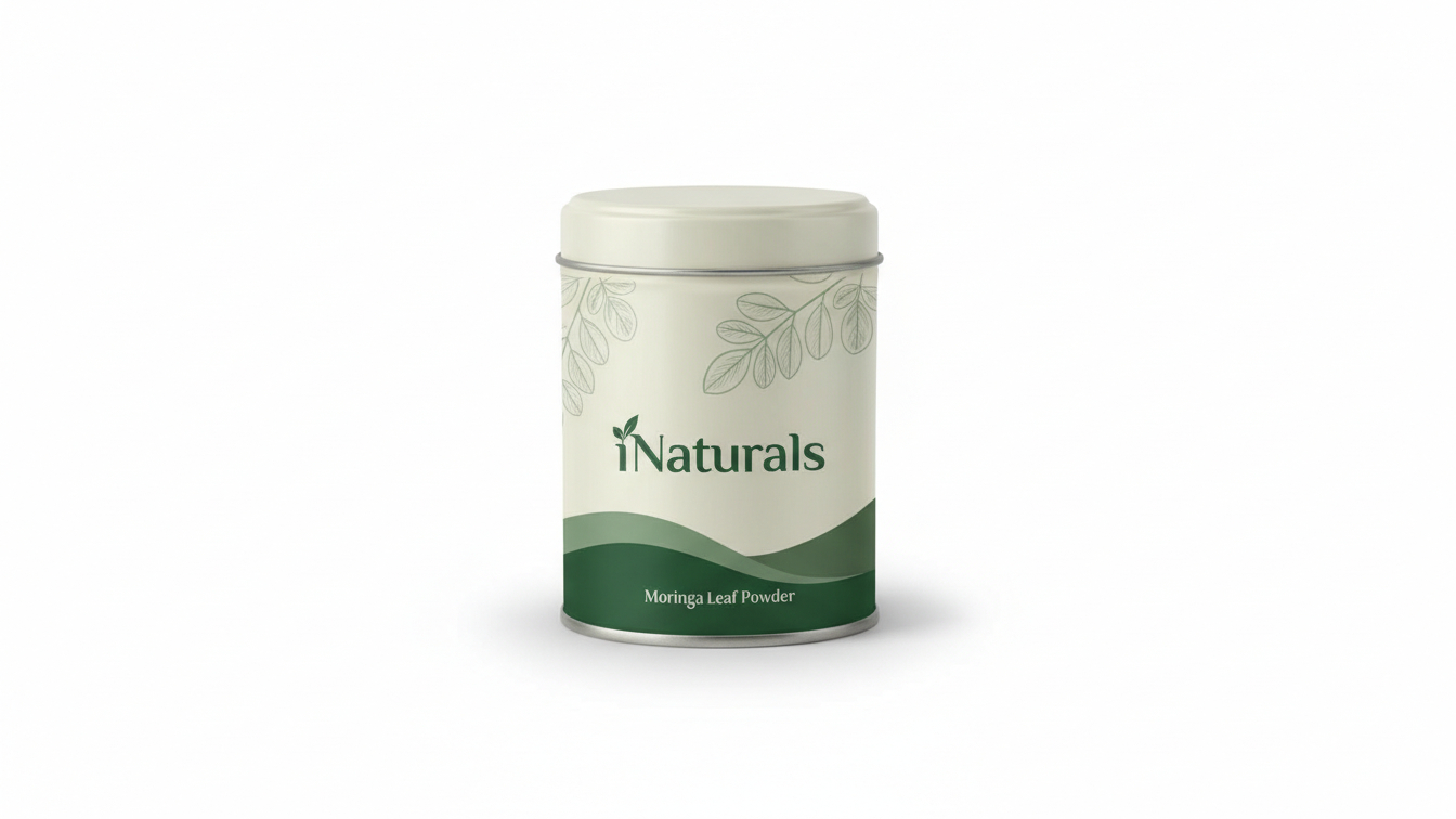 iNaturals Moringa Leaf Powder In Tin Container