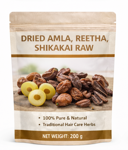 Dried Amla, Reetha, Shikakai Raw
